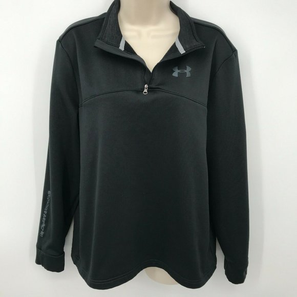 Under Armour Womens Long Sleeves 1/4 Zip Pullover Black Activewear Top Size M - Picture 4 of 10